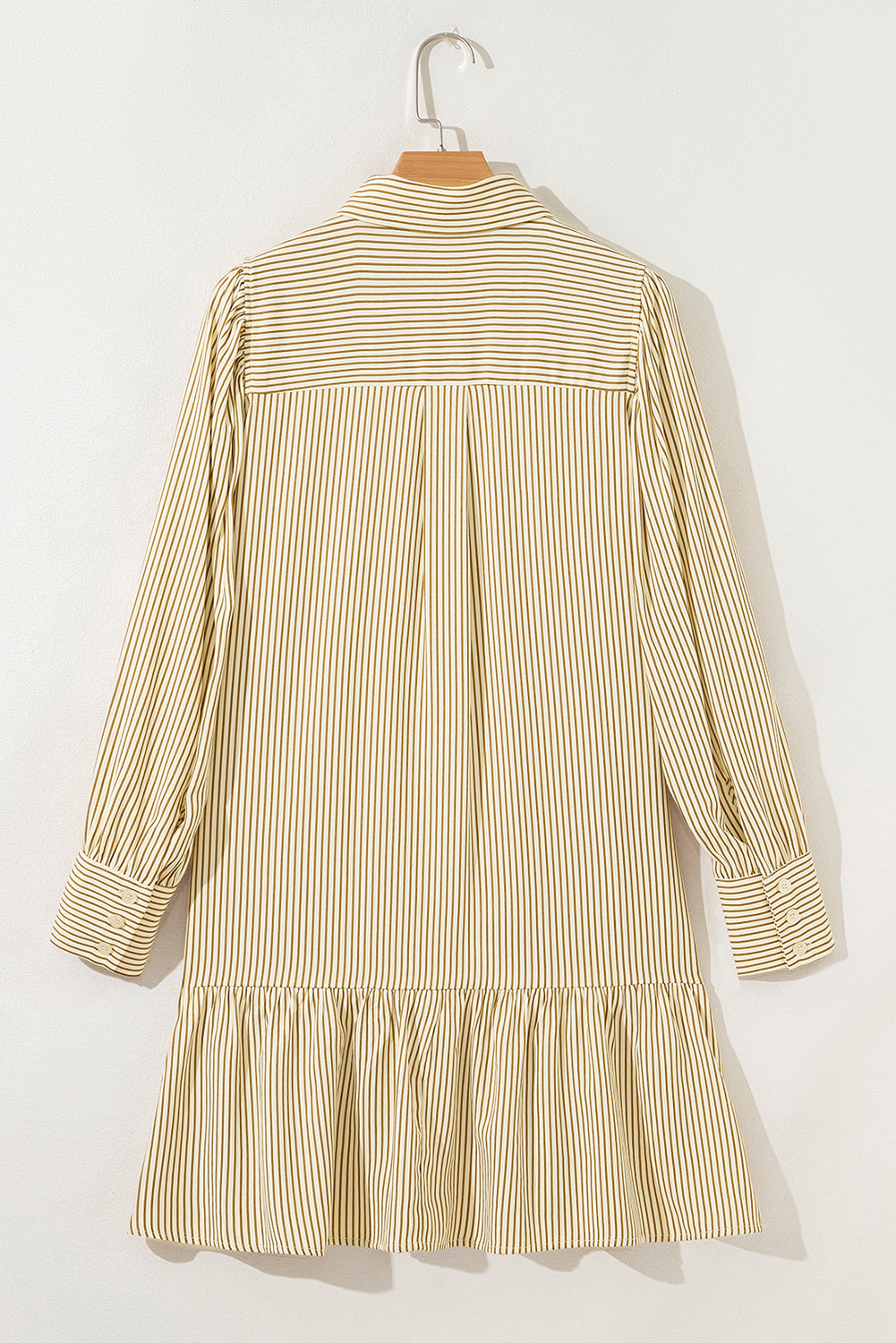 Brown Stripe Collared Dress RTS