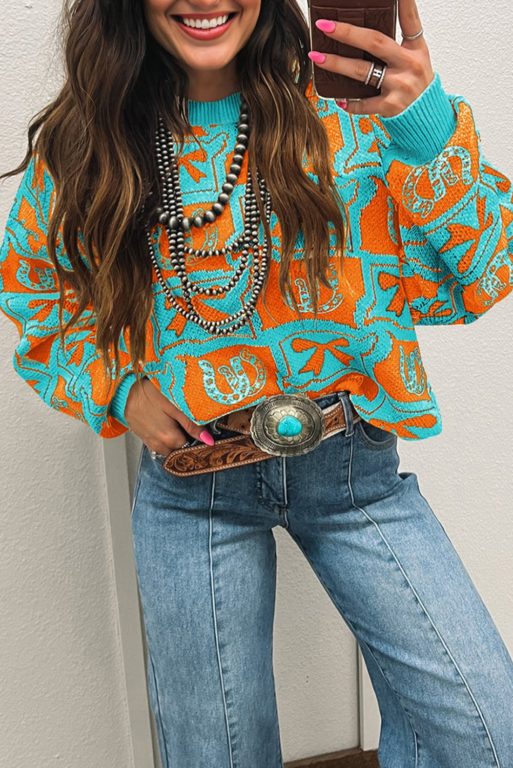 **MULTIPLE COLORS LISTED** Bows and Horseshoe Sweater RTS