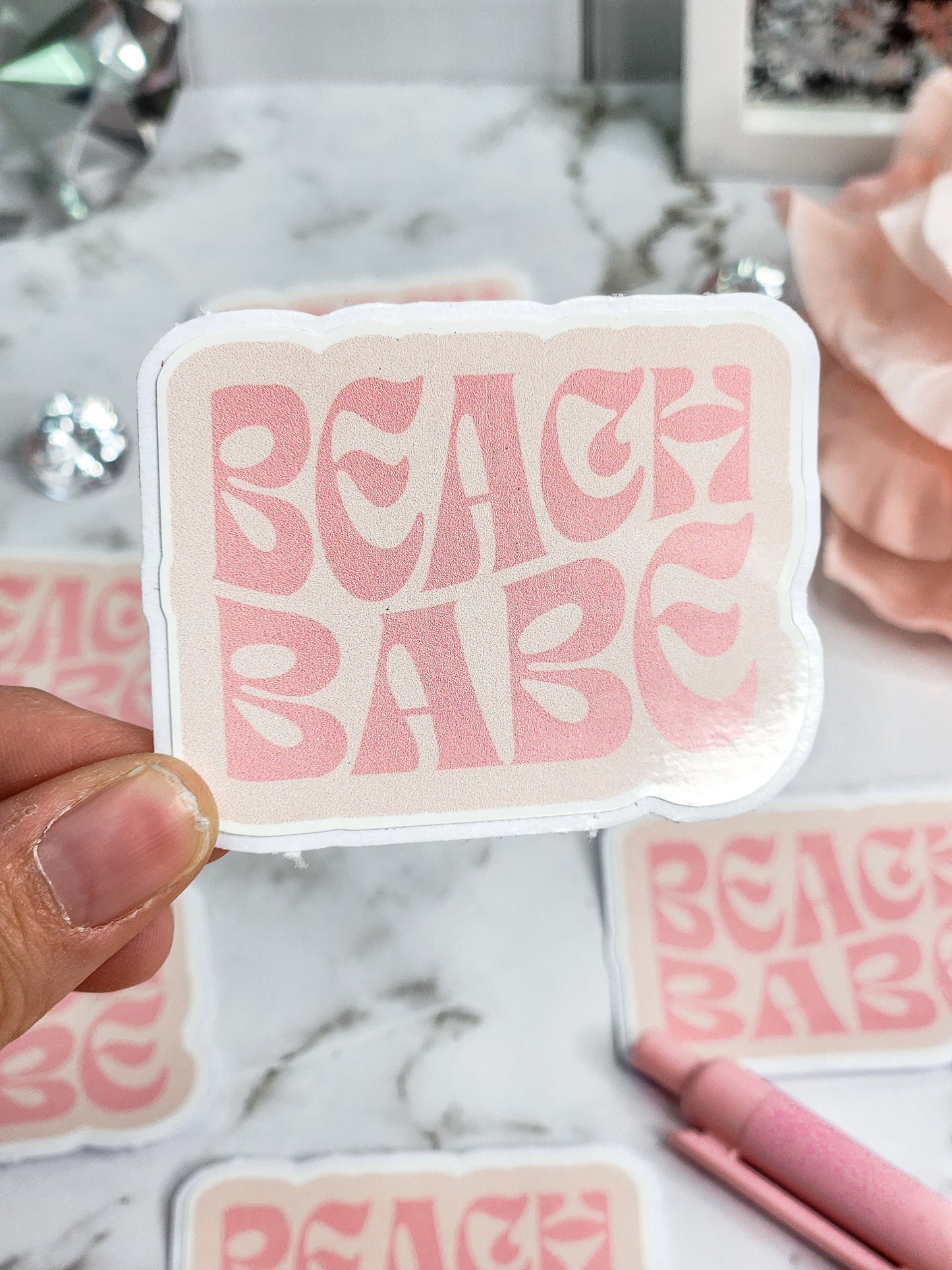 Beach bum vinyl sticker- waterproof sticker