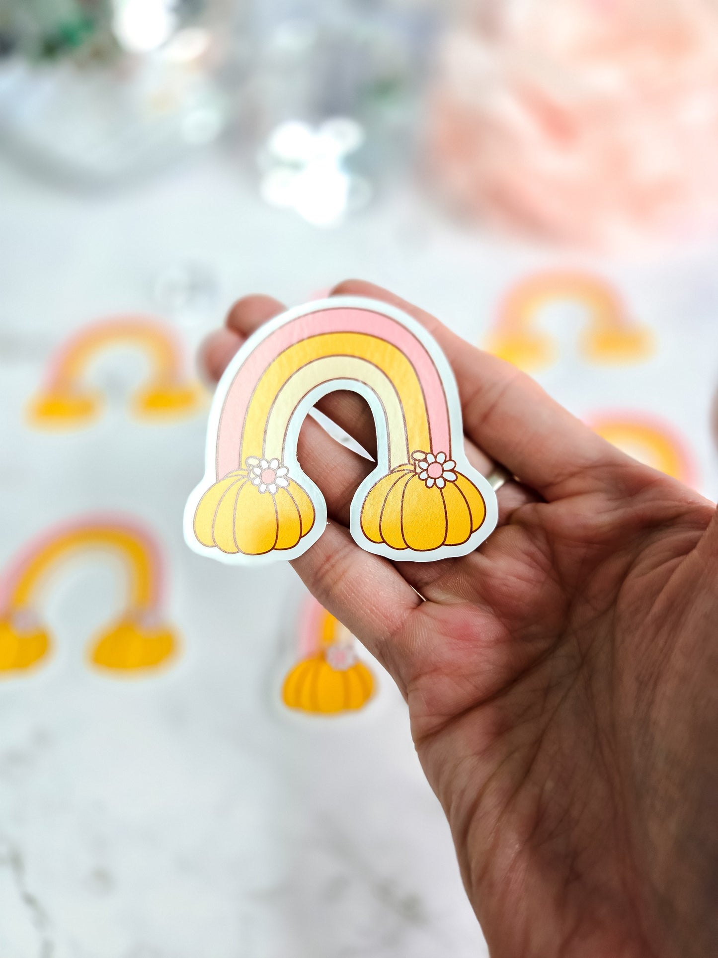 Somewhere over the rainbow...pumpkin spice sticker