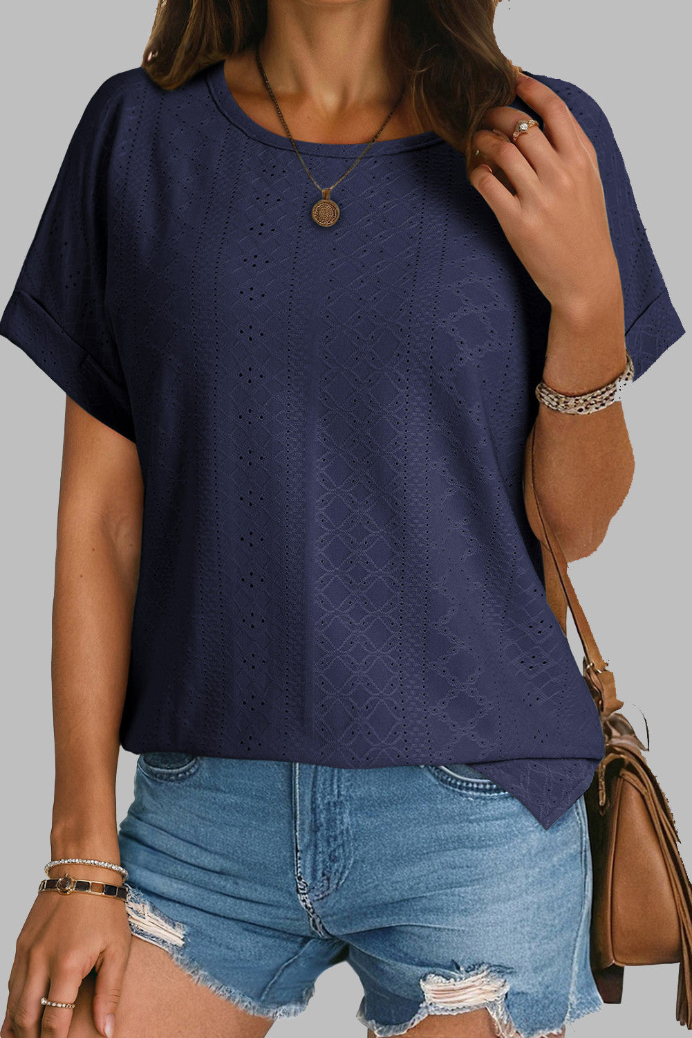 Eyelet Cuffed Top *multiple colors* LT