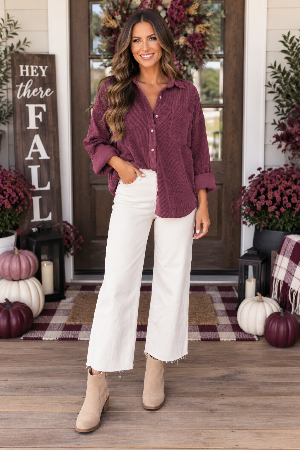 Corduroy Button Shirt