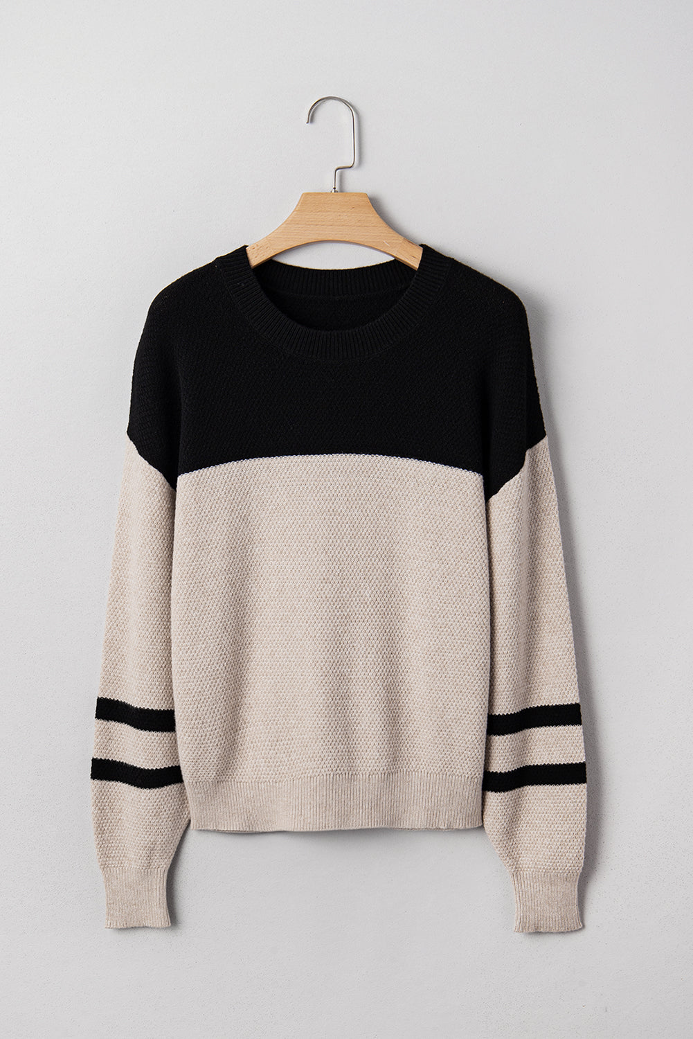 Colorblock knit Striped Sweater LT