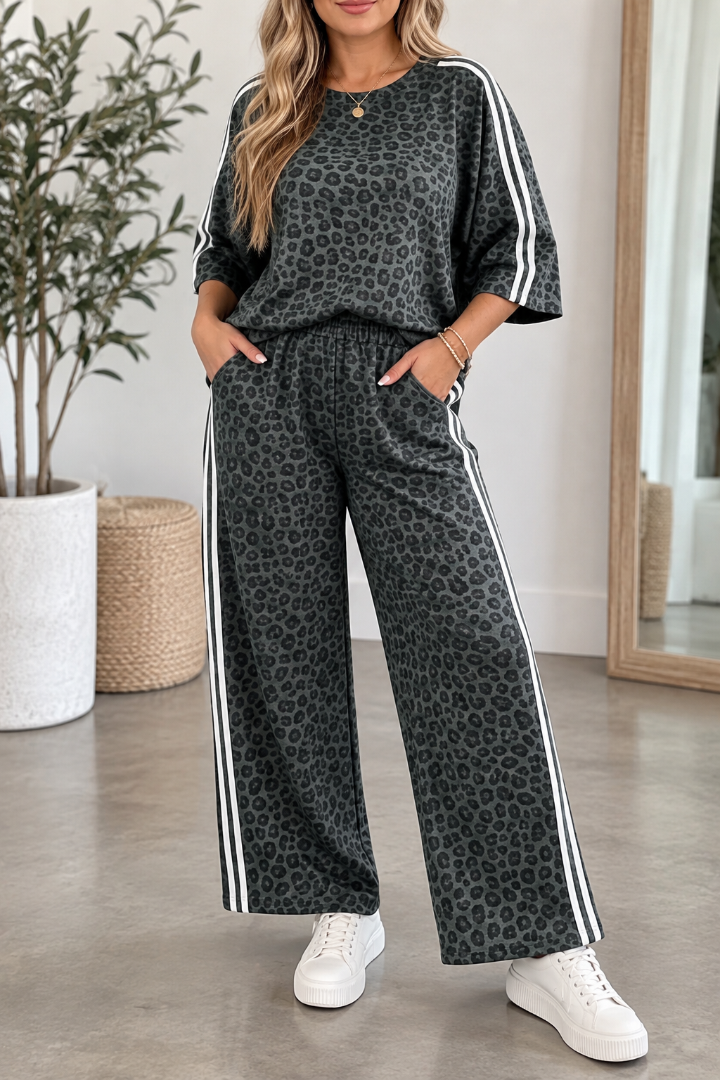 Gray Leopard Plus Set