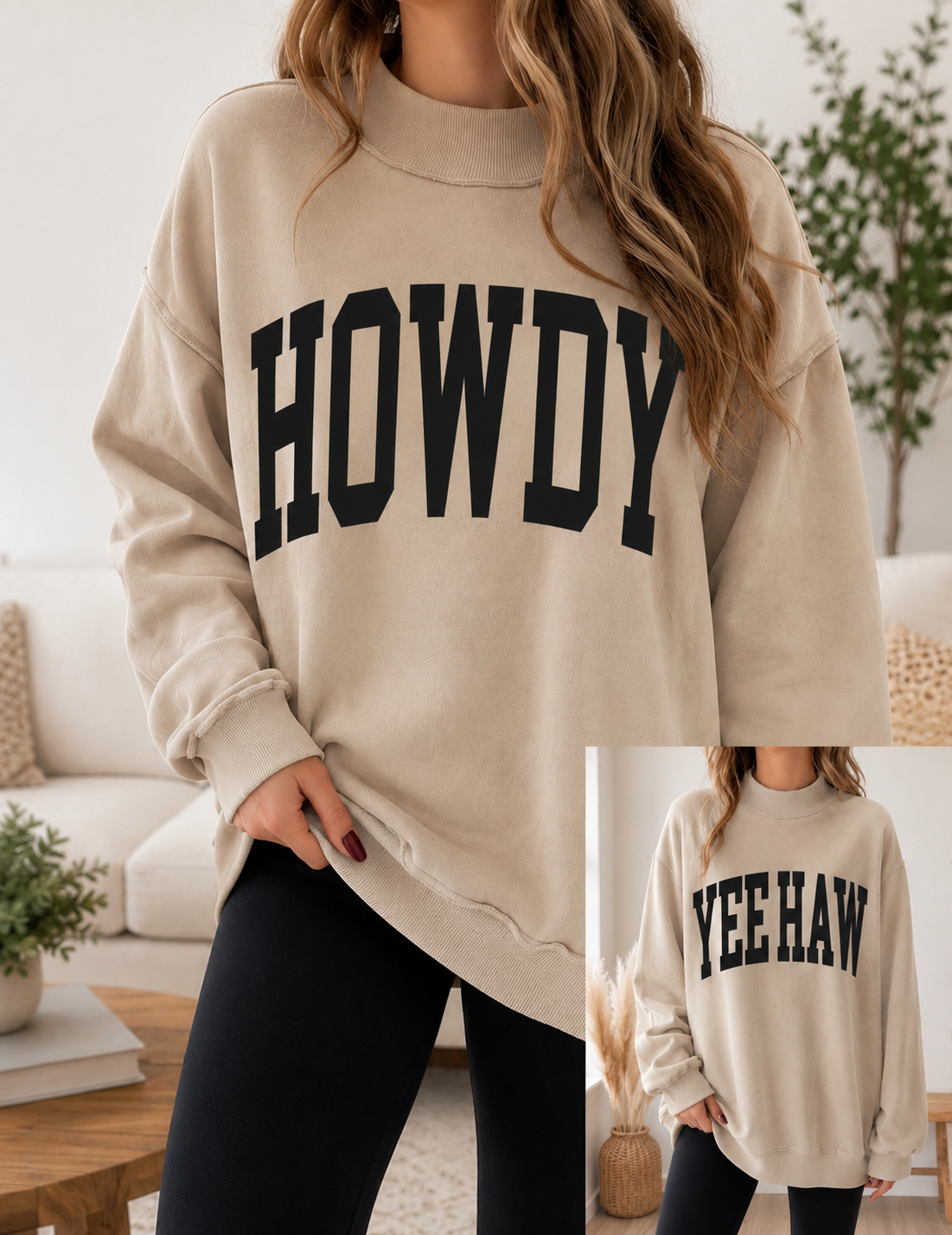 HOWDY / YEEHAW Reversible Sweatshirt RTS