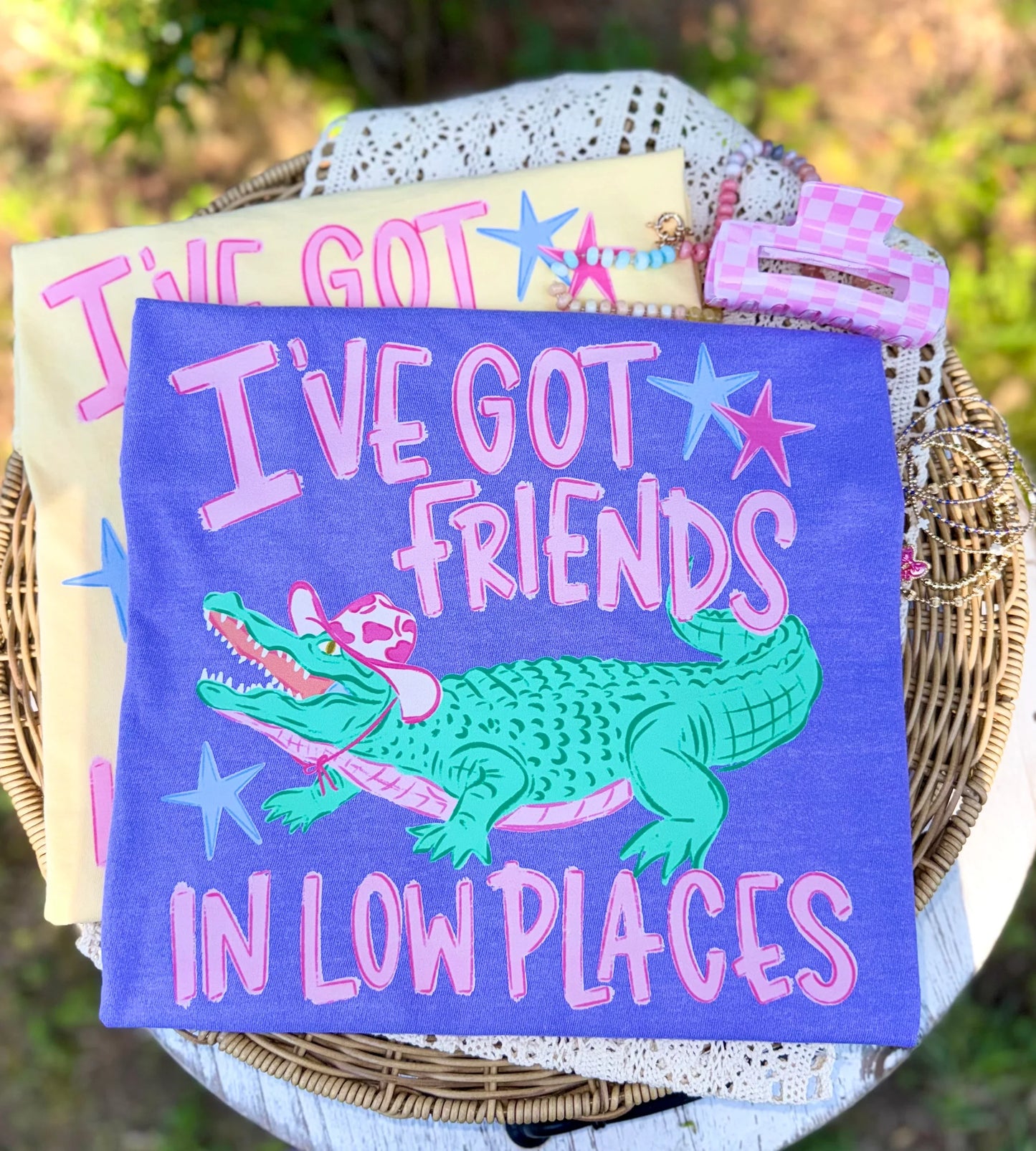 Friends in Low Places Gator Tee.