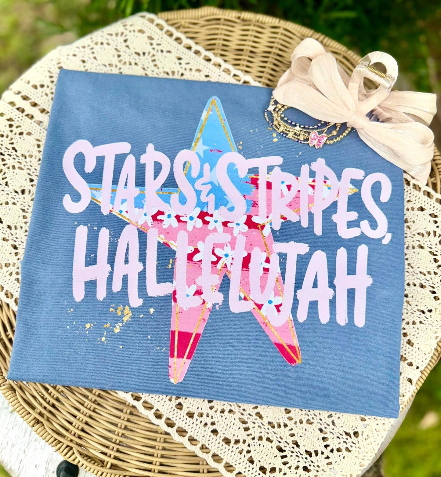 Stars and Stripes Hallelujah Tee.