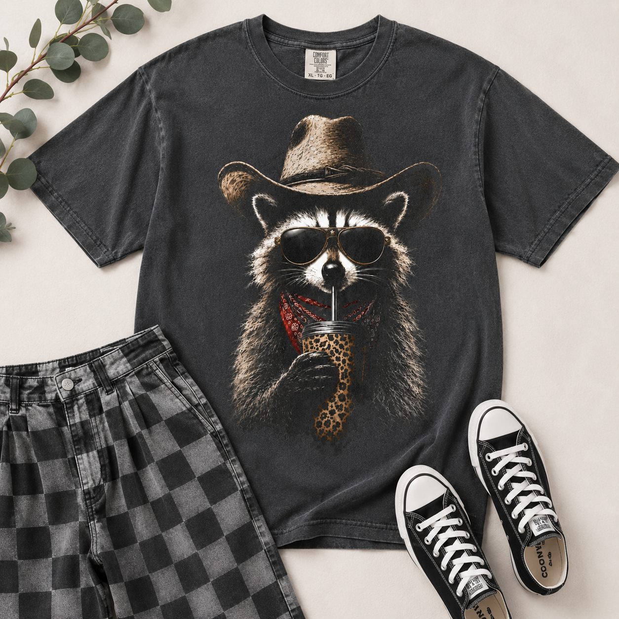 Cowboy Raccoon Tee.