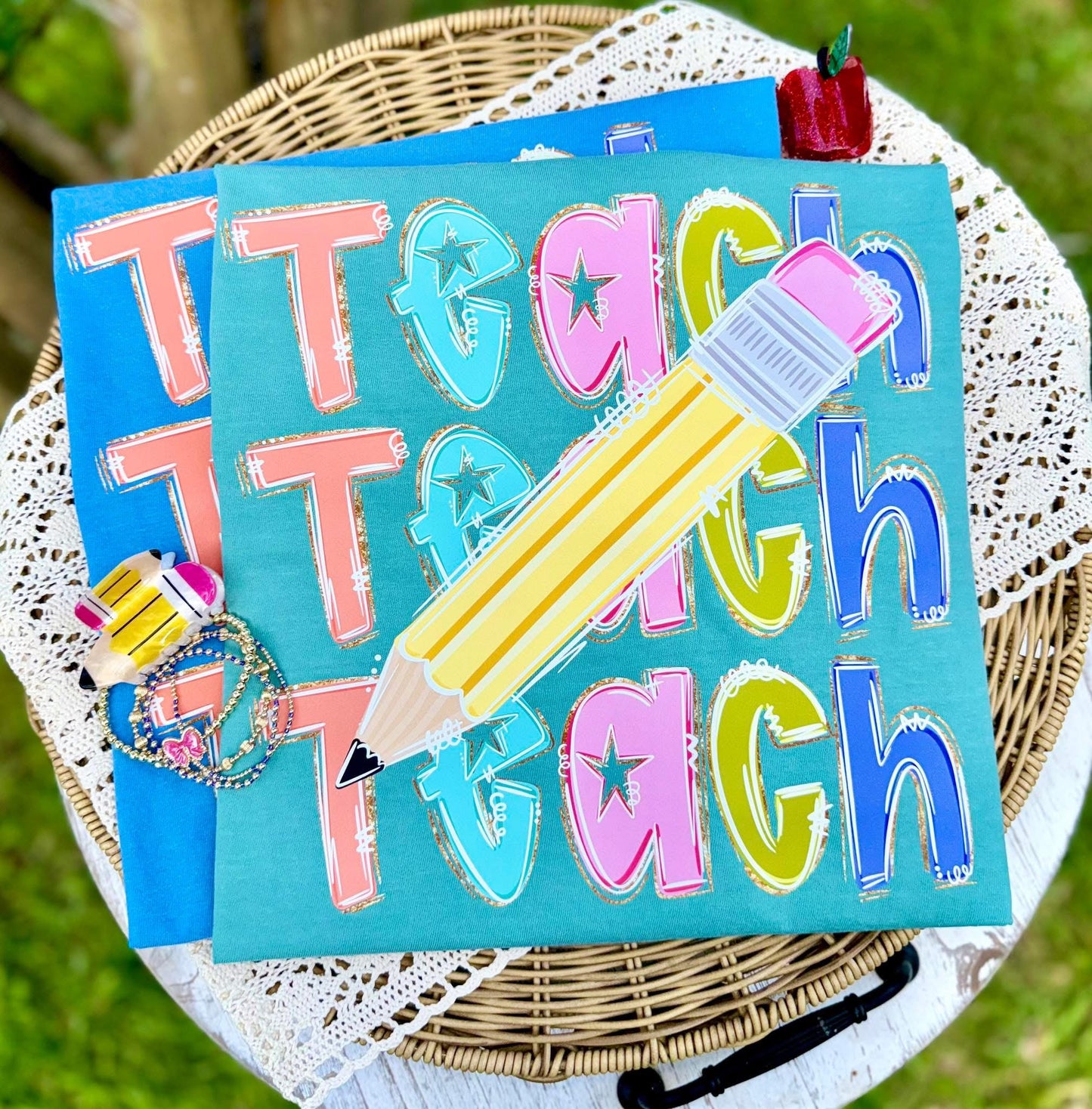 Teach Teach Teach Pencil Tee.