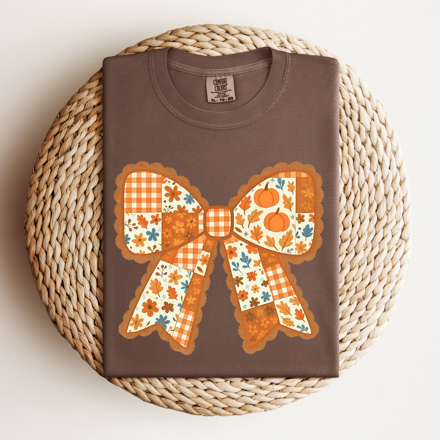 Fall Pumpkin Bow Tee.