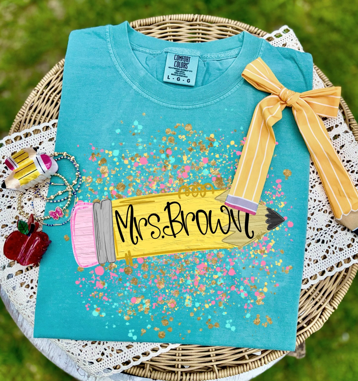 Pencil Splatter Custom Tee.