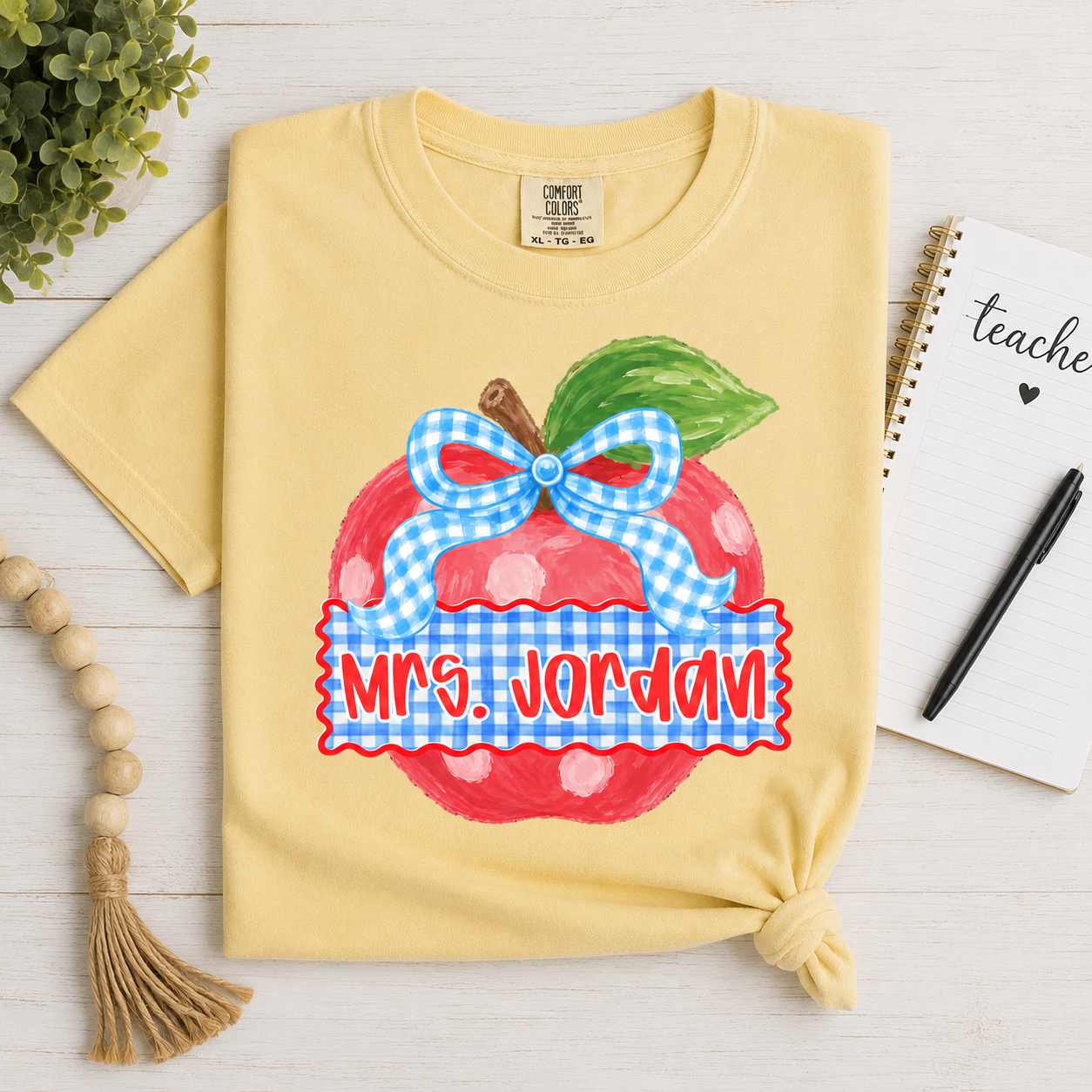 Custom Polka Dot Apple Tee.