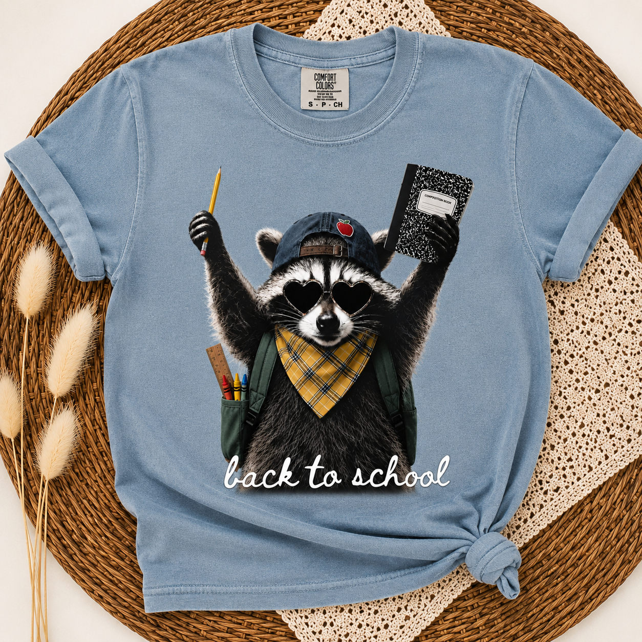 Back to School Raccoon Tee.