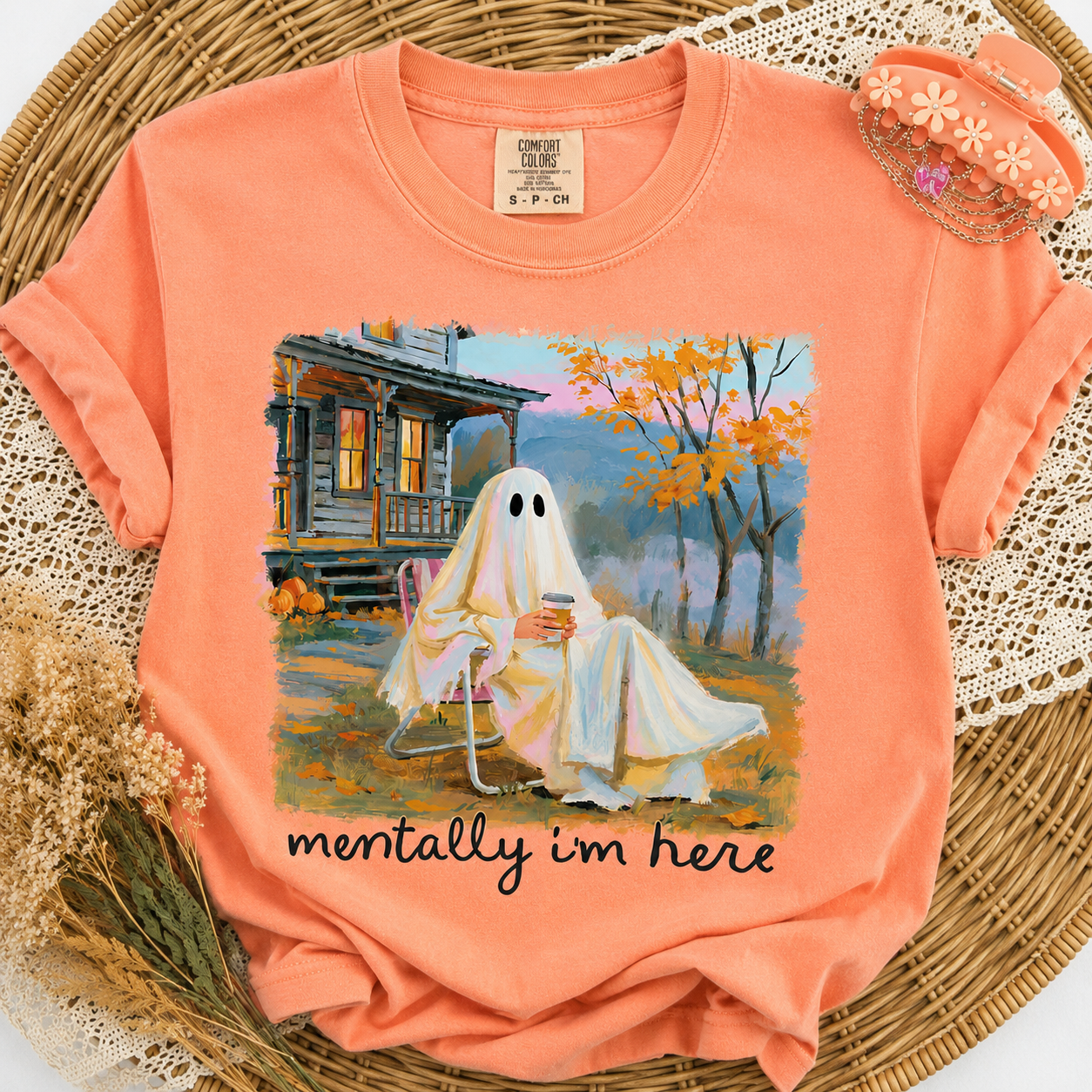 Mentally I’m Here Ghost Tee.