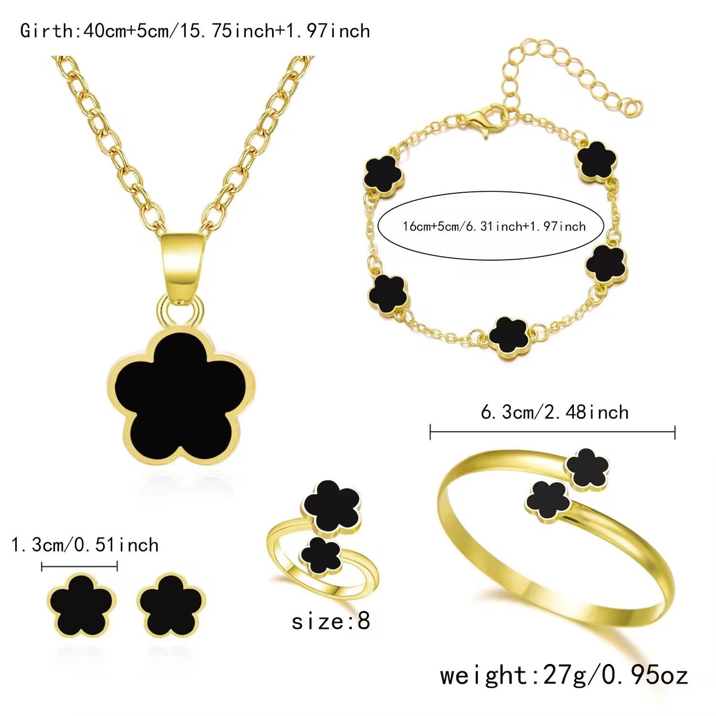 Five Clover Jewelry Set RTS
