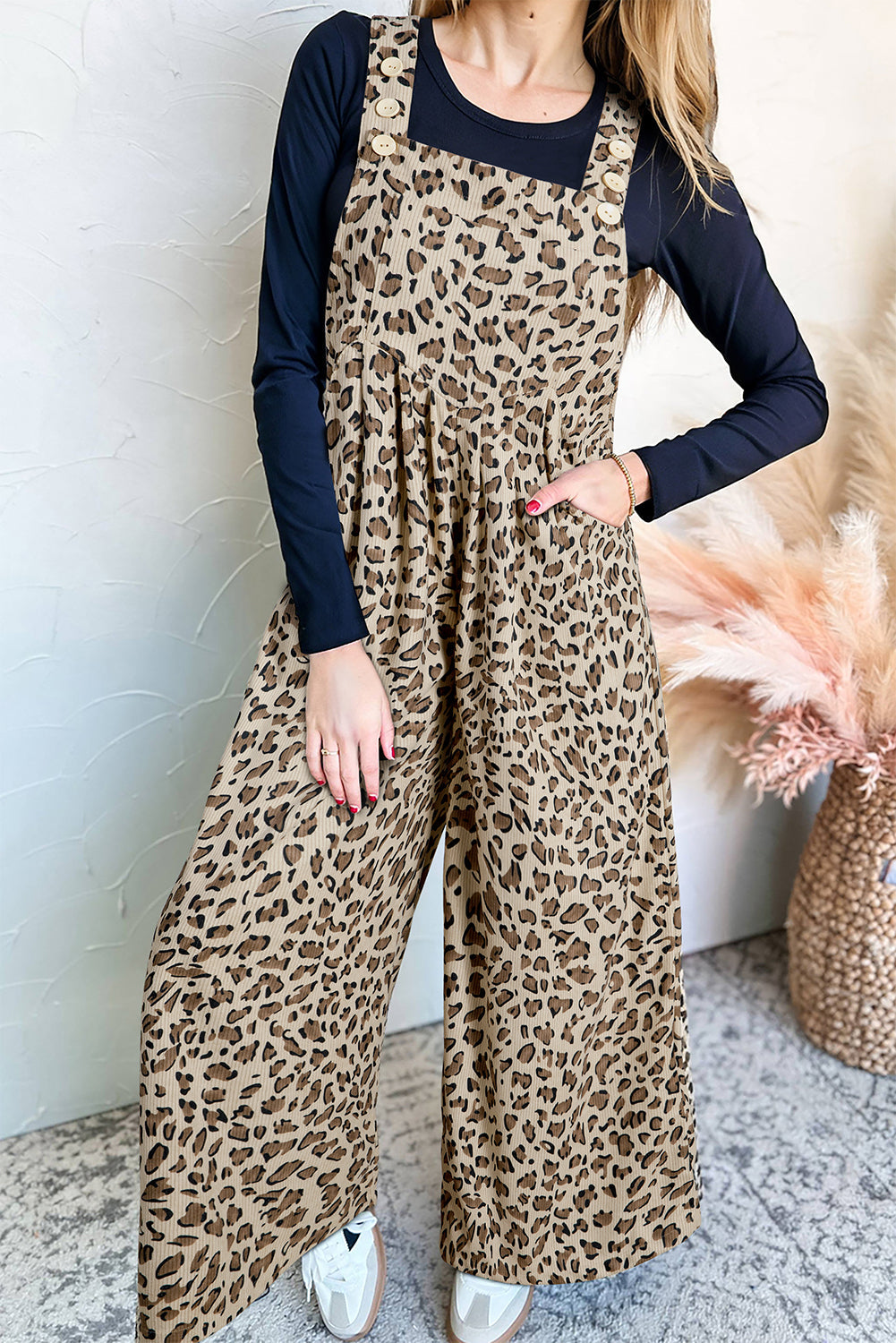 Leopard Wide Leg Jumpsuit RTS