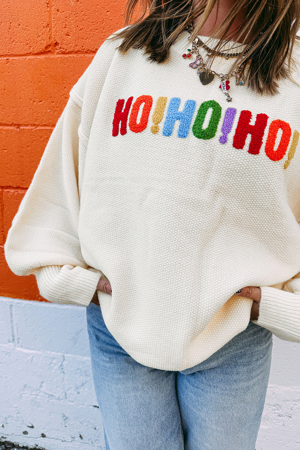 Merry Christmas Chenille Graphic Sweater