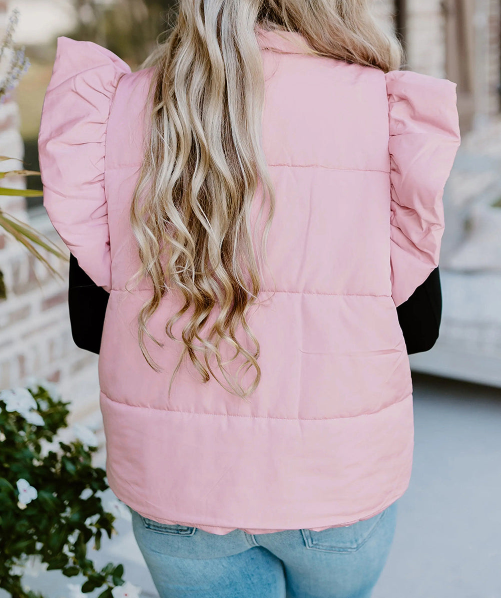 Pink Flutter Puffer Vest LT