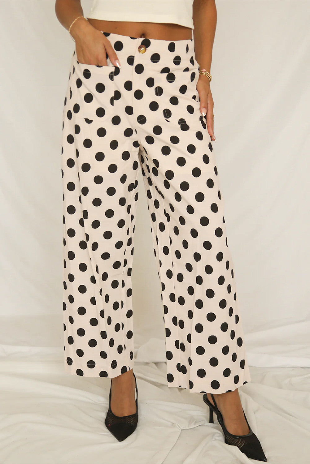 Polka Dot Loose Pants Pink RTS