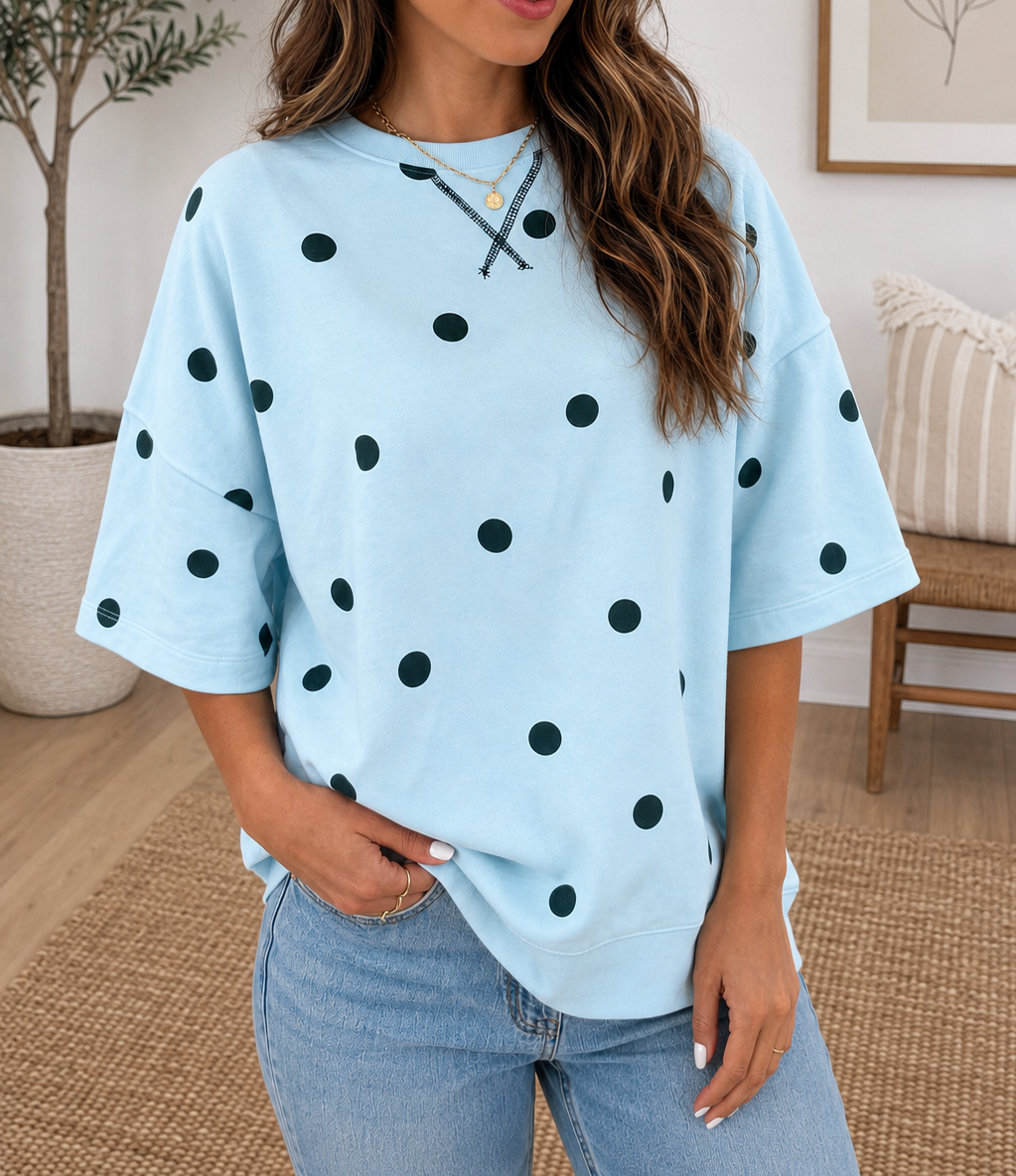 Polka Dot Seam Top New RTS