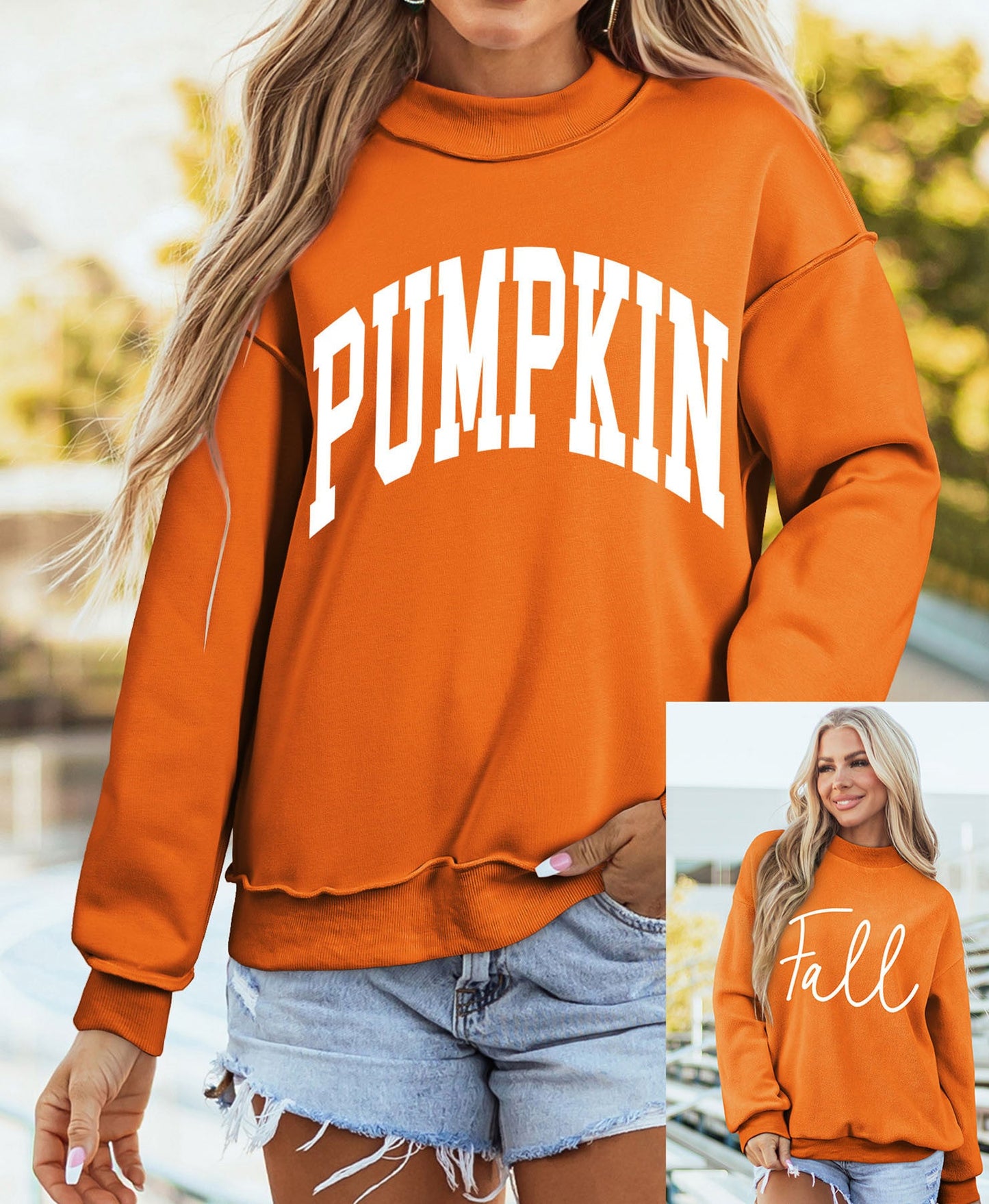 Pumpkin/Fall Reversible Sweatshirt