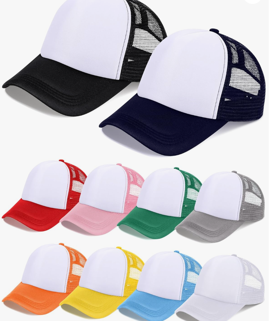 Foam Trucker Hats White w/color