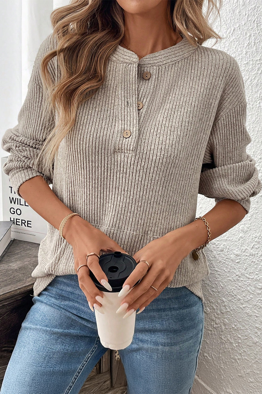 Henley Knit Top September.