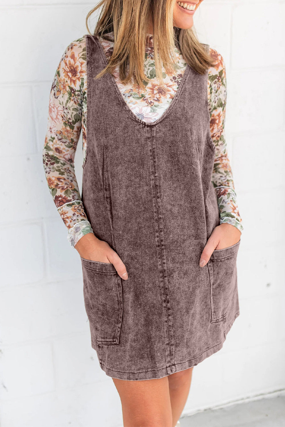 Vintage Washed Denim Mini Dress