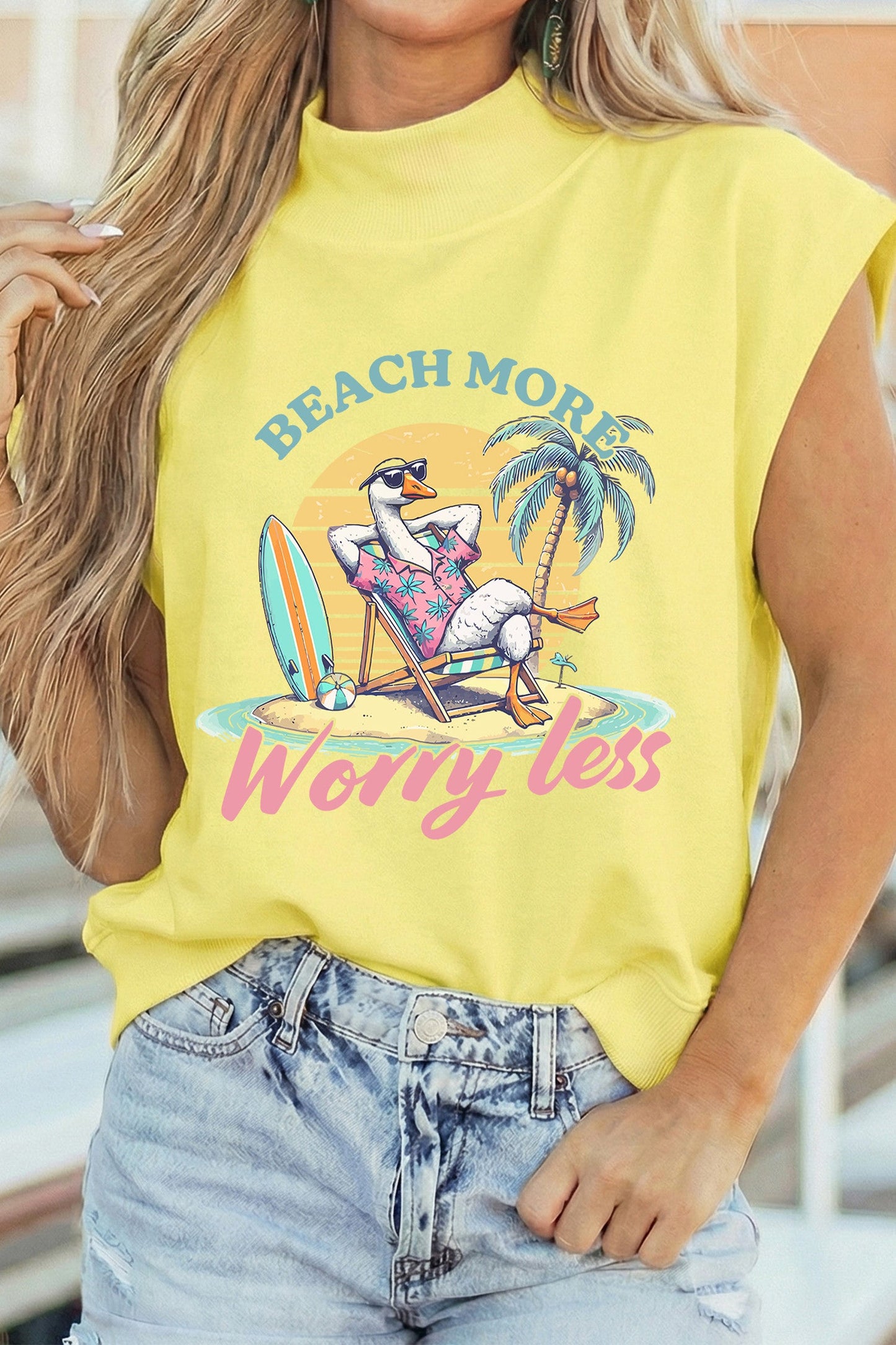 Yellow Beach More Worry Less Top RTS