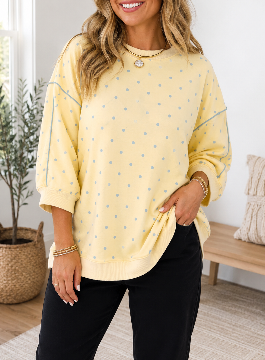 Yellow Polka Dot Top