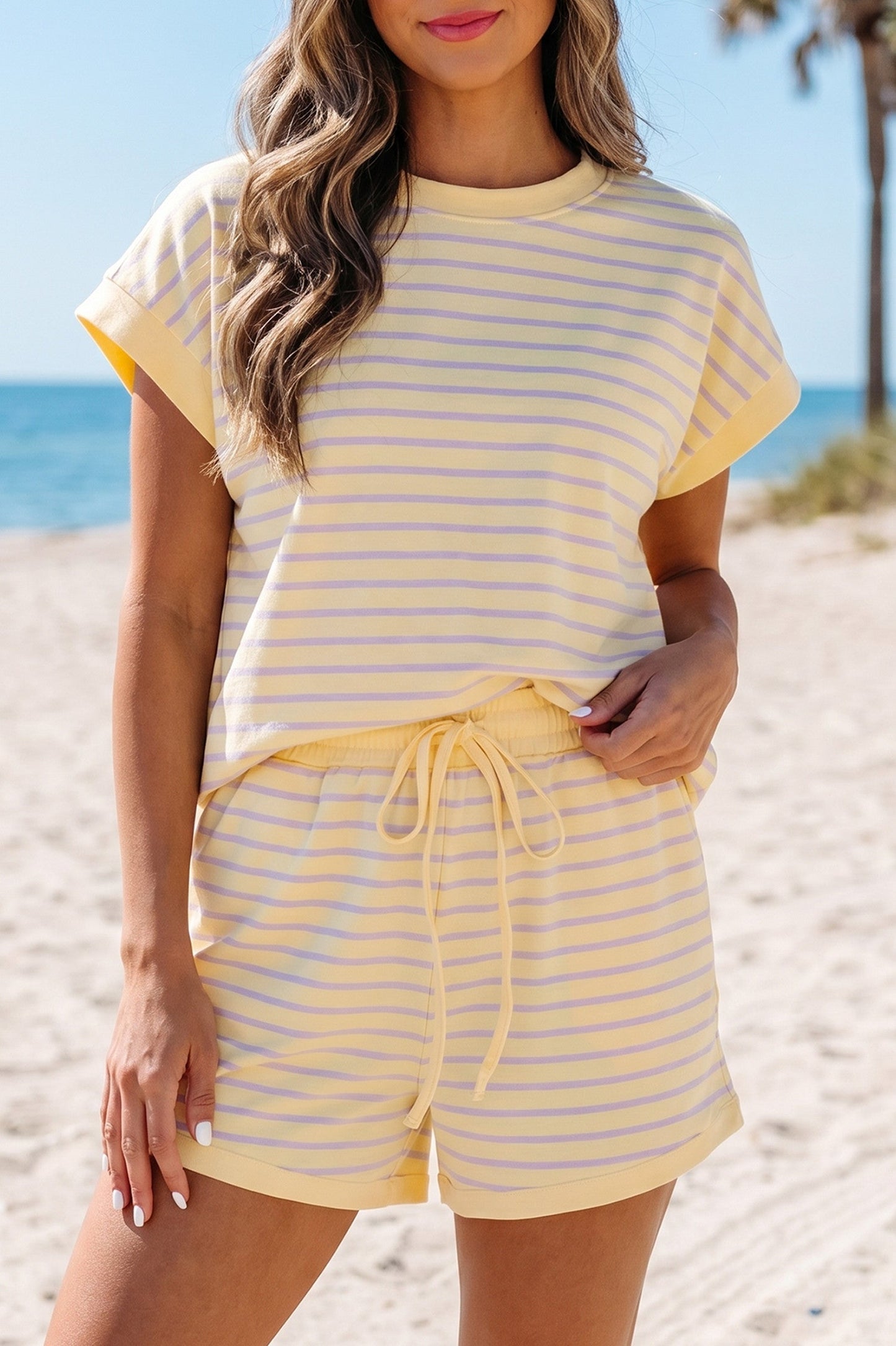 Yellow Stripe Relaxed Outfit