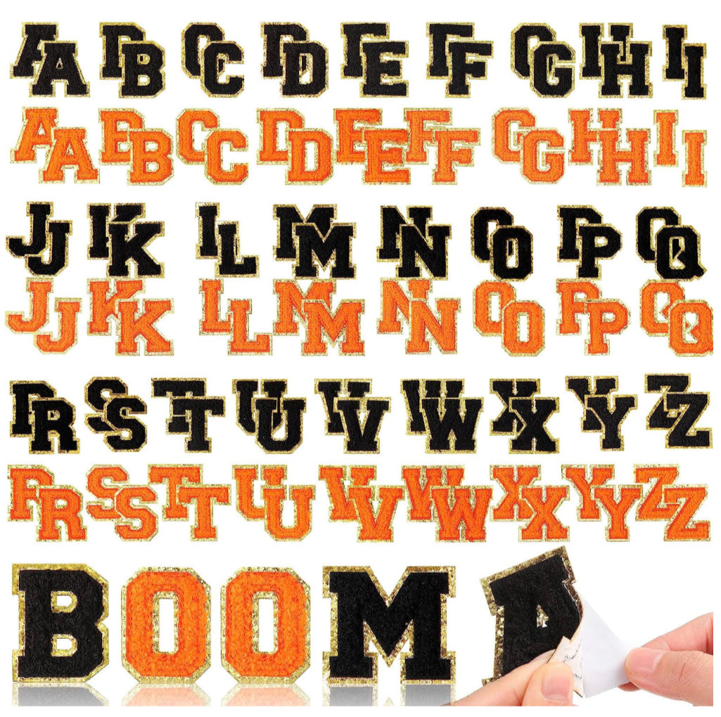 Chenille Letter Patches-Orange