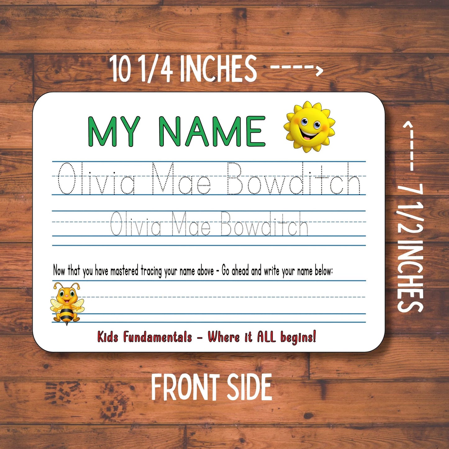 Personalized Name Tracing Practice Board
