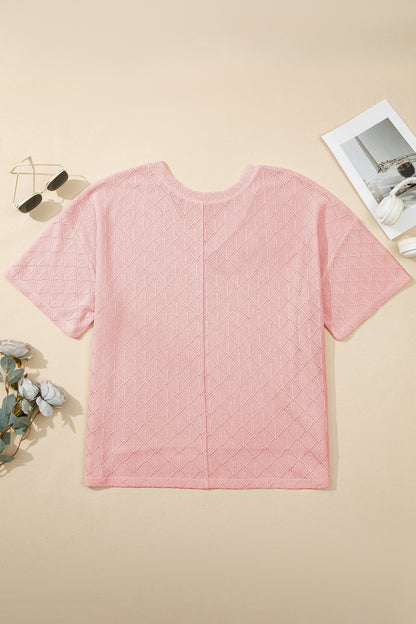 Light Pink Plus Size Loose Top LT