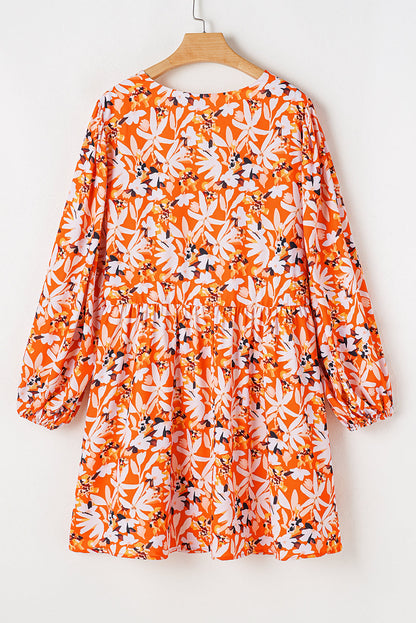 Orange Floral Plus Midi Dress RTS