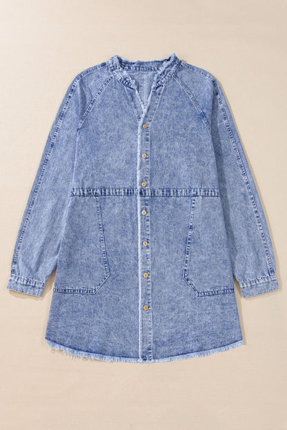 Raw Hem Denim Dress LT