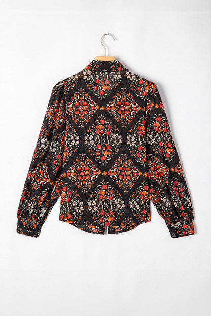 Black Floral Blouse LT