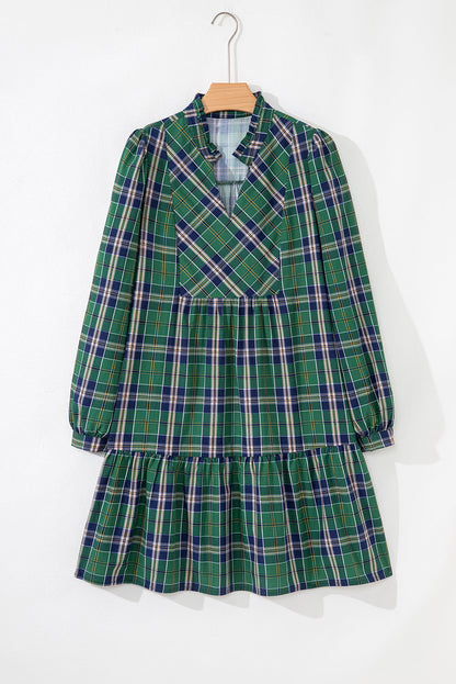 Green Plaid Frilly Dress LT
