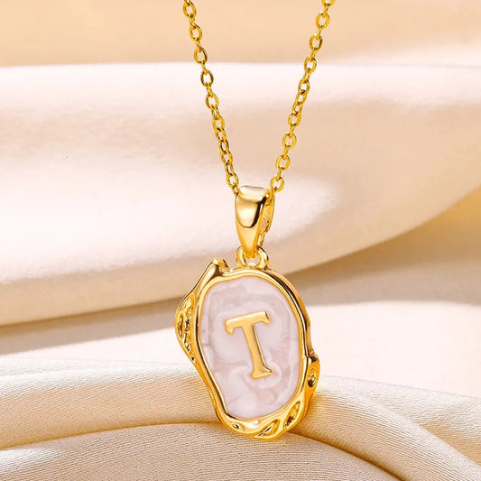 Oyster Initial Necklace RTS