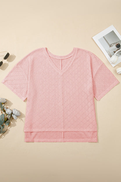 Light Pink Plus Size Loose Top LT