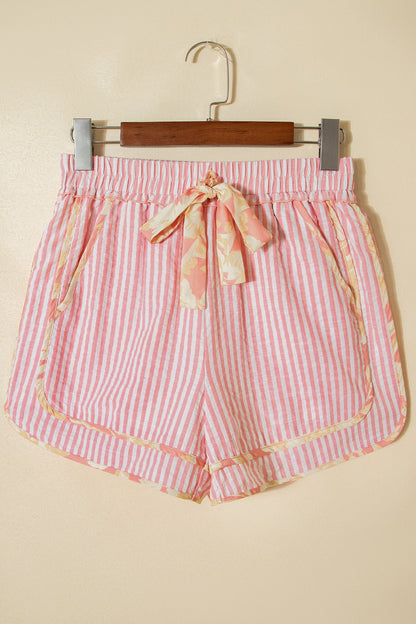 Pink Floral Trim Shorties LT