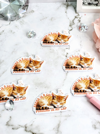 Karma is a cat sticker