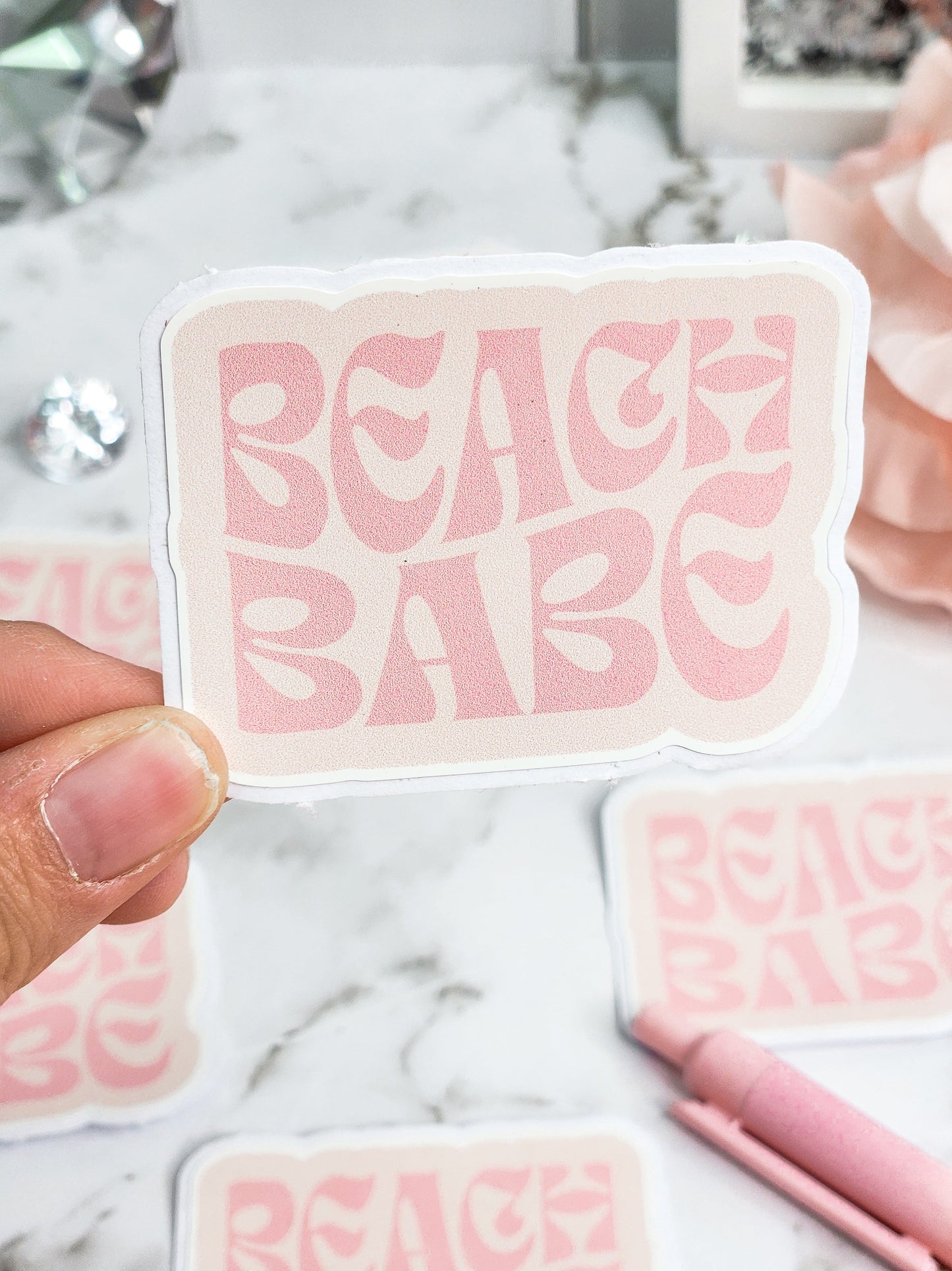 Beach bum vinyl sticker- waterproof sticker