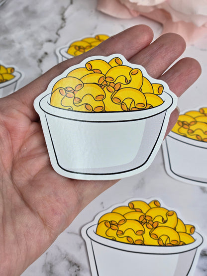 A bowl of nutrious macaroni and cheese