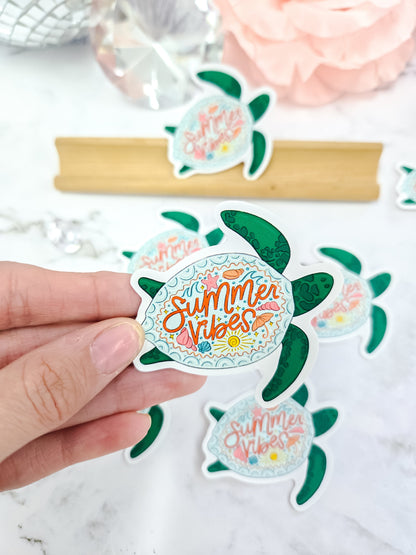 Sea turtle summer vibes sticker