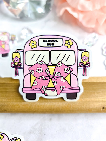 Back to school in style bus sticker