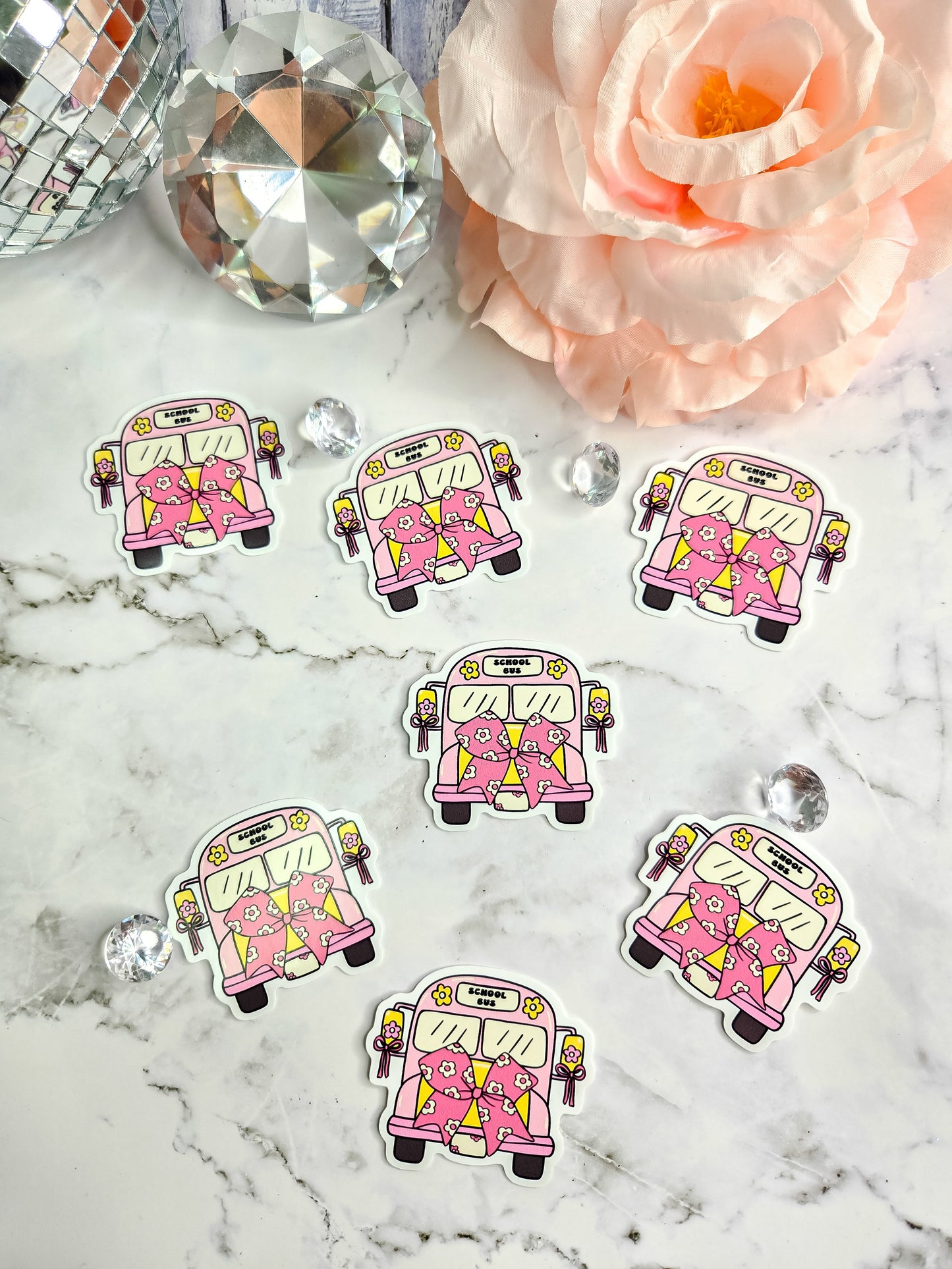 Back to school in style bus sticker