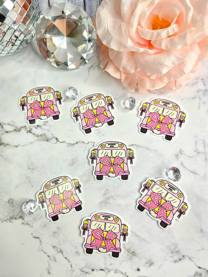 Back to school in style bus sticker