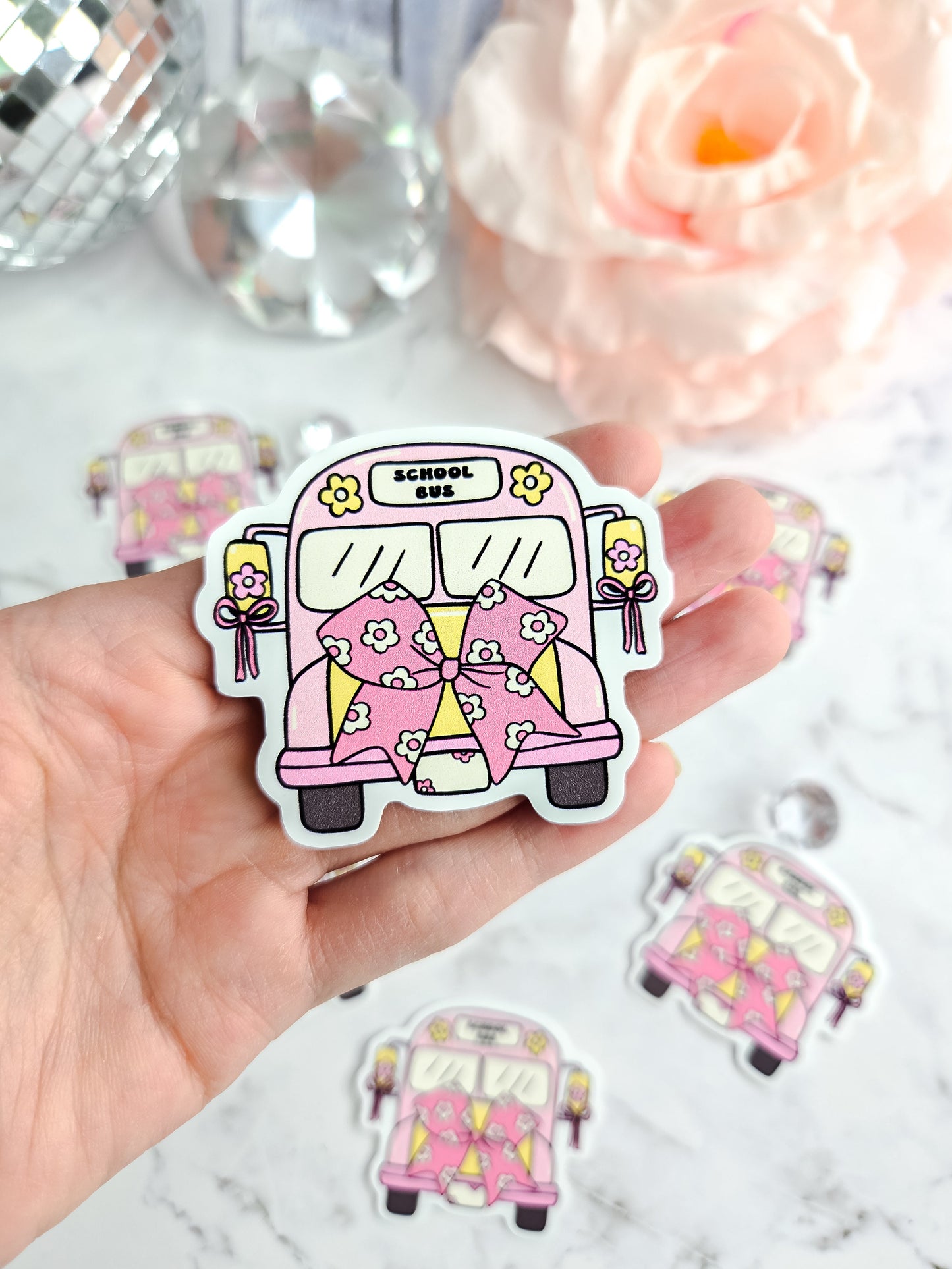 Back to school in style bus sticker