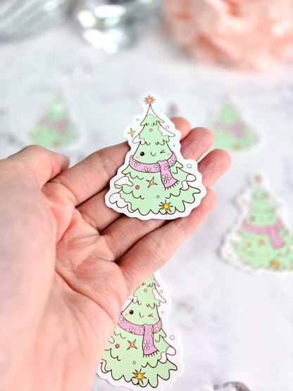 Friendly Christmas tree sticker